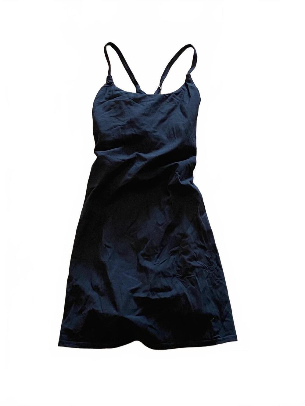 Halara Black Slip Dress with Adjustable Straps, Size Small